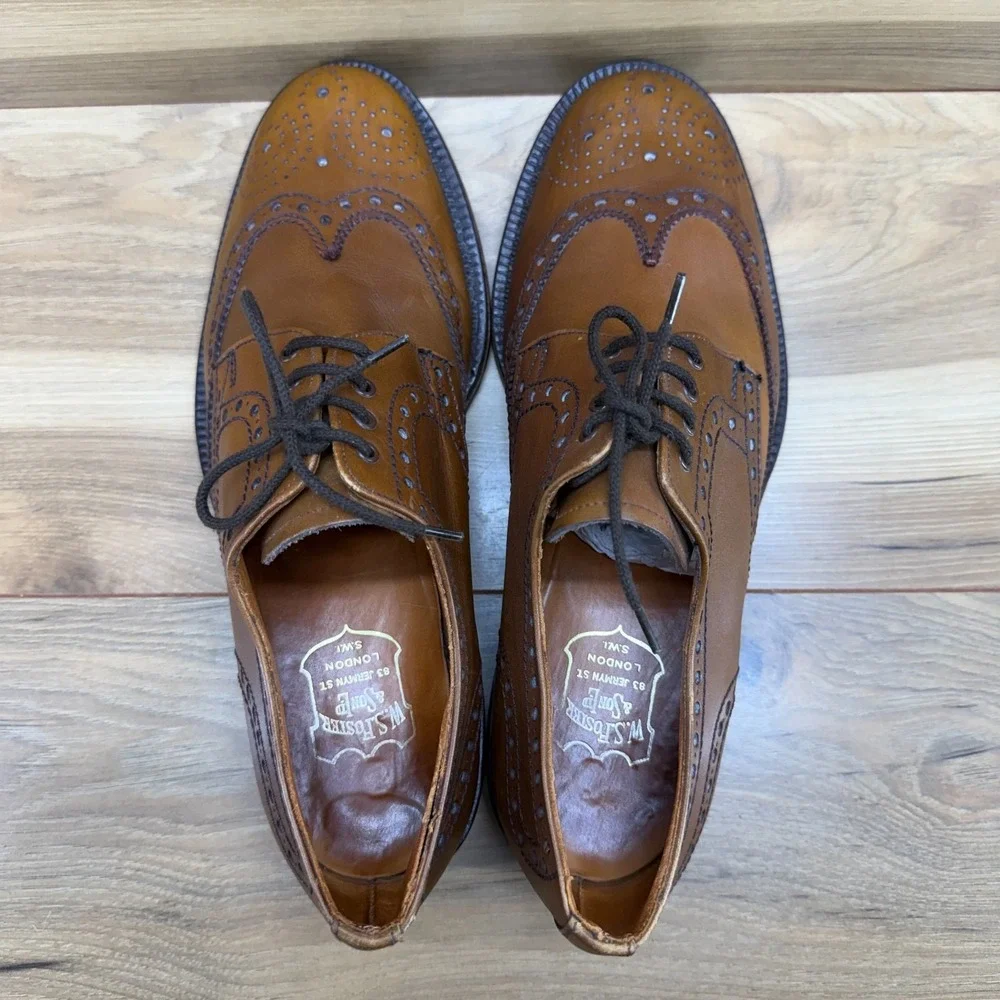 W.S.‎ Foster & Son Ltd Wingtip Mens UK 9.5 US 10.5 Walnut Dress Shoes